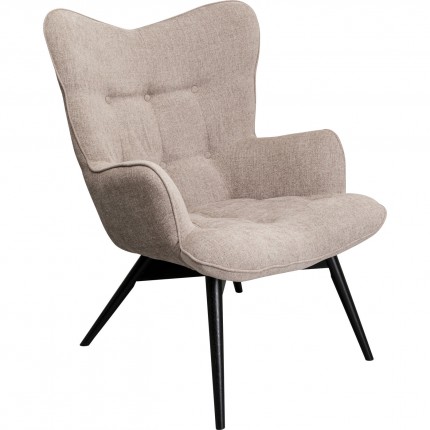 Vicky taupe fauteuil Kare Design