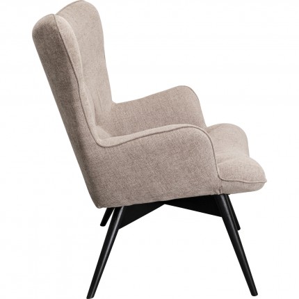 Vicky taupe fauteuil Kare Design