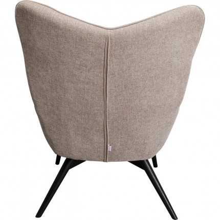 Vicky taupe fauteuil Kare Design