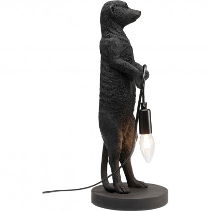 Table Lamp black meerkat Kare Design