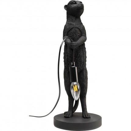 Table Lamp black meerkat Kare Design