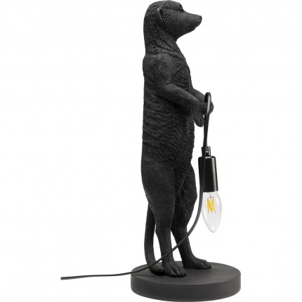 Table Lamp black meerkat Kare Design