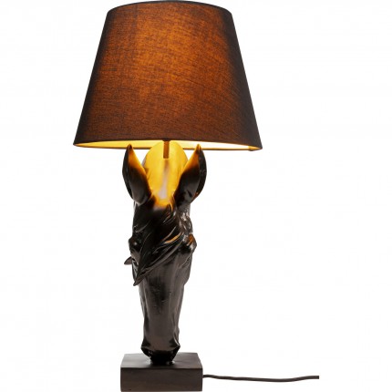 Table Lamp horse head black Kare Design