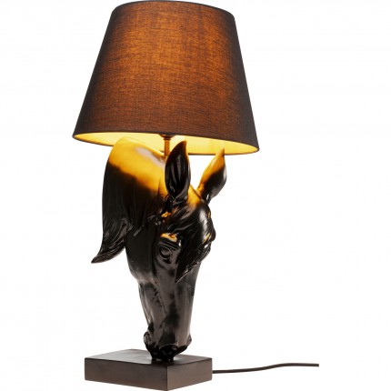 Table Lamp horse head black Kare Design