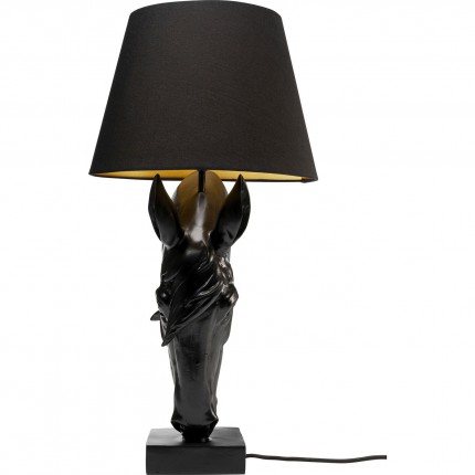 Table Lamp horse head black Kare Design