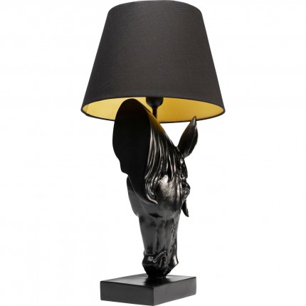 Table Lamp horse head black Kare Design