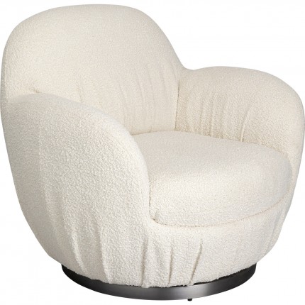 Draaifauteuil Nube Boucle creme Kare Design