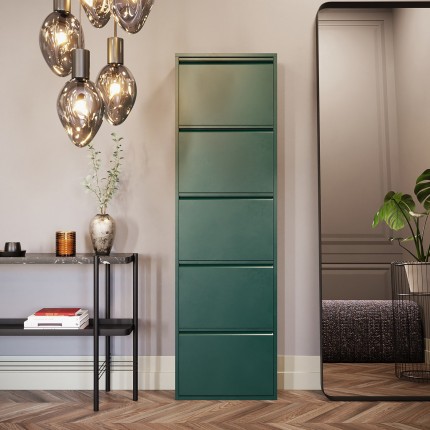 Schoenenkast Caruso groen 5 laden Kare Design