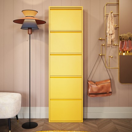 Shoe Container Caruso yellow 5 drawers Kare Design