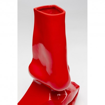 Vase red nose and lips 38cm Kare Design