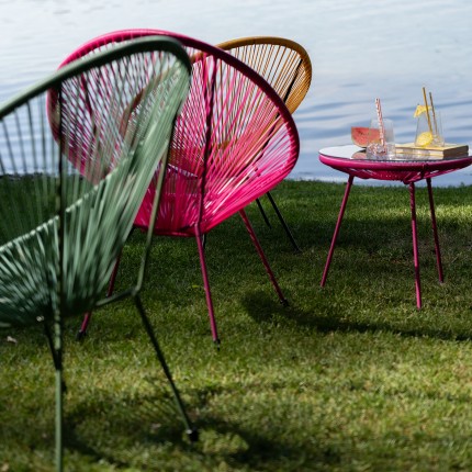 Tuin Bijzettafel Acapulco Mono roze Kare Design