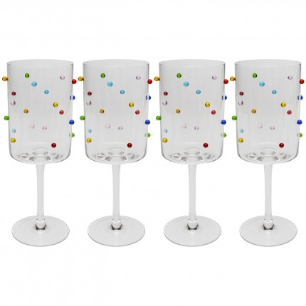 Wijinglazen Party Dots (4/set) Kare Design