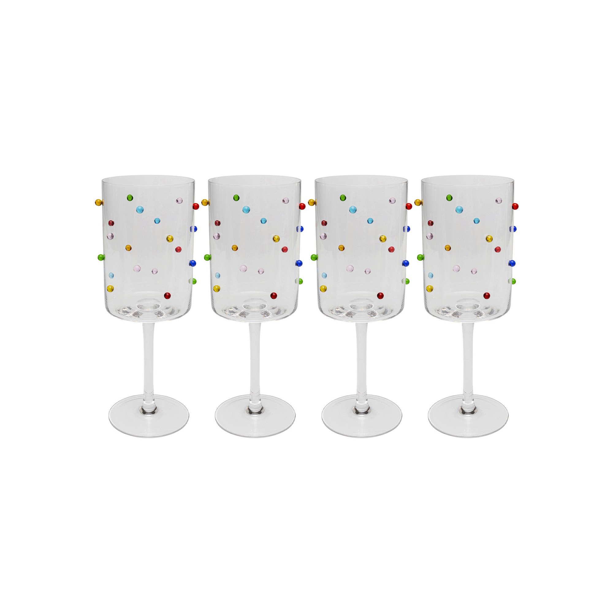 Wine Glass Party Dots (4/set) Kare Design