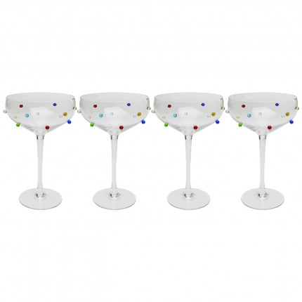 Cocktail Glass Party Dots (4/set) Kare Design