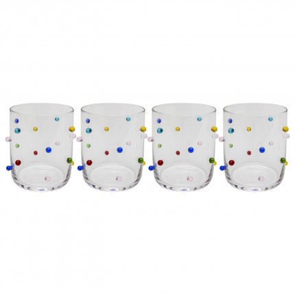 Water Glass Party Dots (4/set) Kare Design