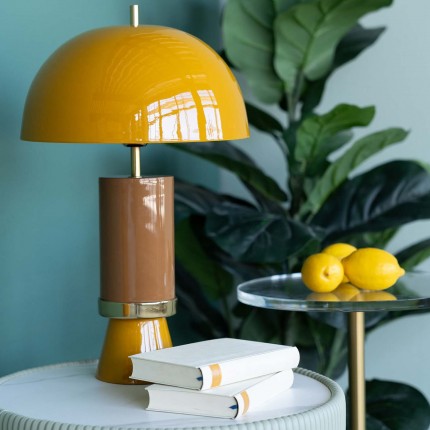 Table Lamp Josy yellow and brown Kare Design