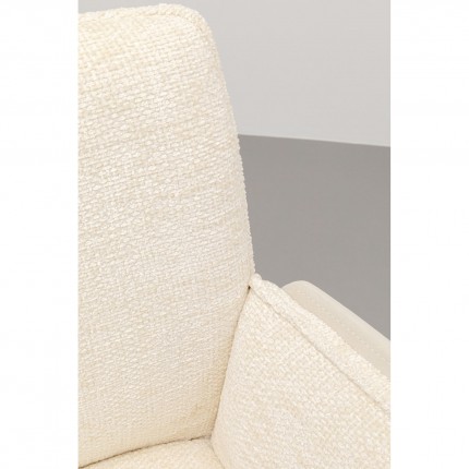 Swivel chair with armrests Hilla cream Kare Design