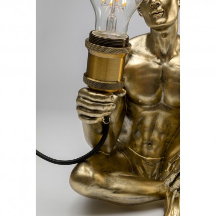 Table Lamp sitting man gold Kare Design