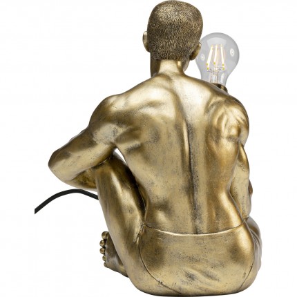 Table Lamp sitting man gold Kare Design