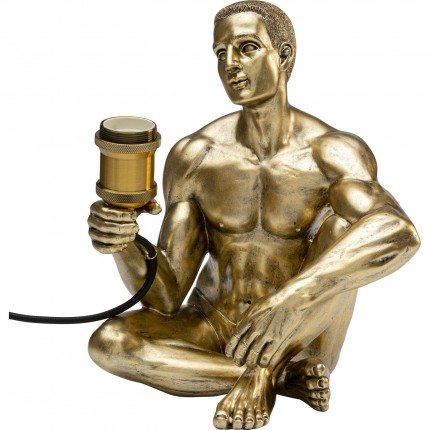 Table Lamp sitting man gold Kare Design