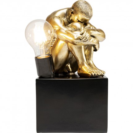 Table Lamp man curled up gold Kare Design