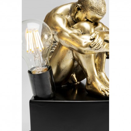 Table Lamp man curled up gold Kare Design