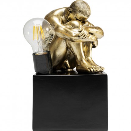 Table Lamp man curled up gold Kare Design