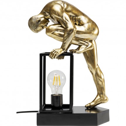 Table Lamp man climbing gold Kare Design