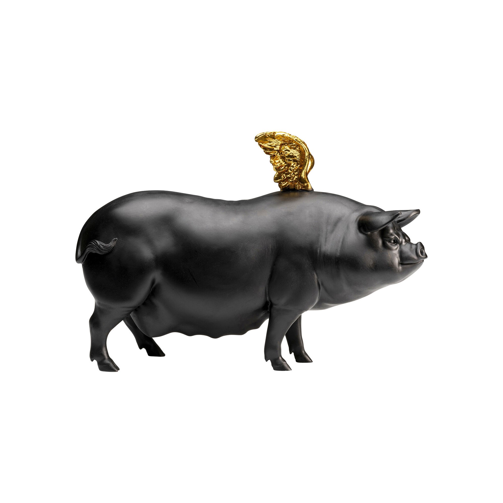 Figurine décorative Flying Pig noir 21cm