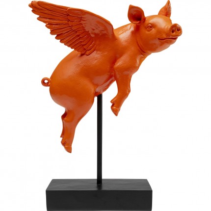 Deco flying pig orange Kare Design