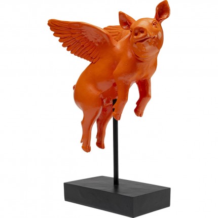 Deco flying pig orange Kare Design