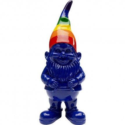 Deco gnome blue rainbow 21cm Kare Design