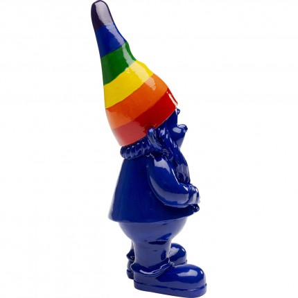 Decoratie gnoom blauw regenboog 21cm Kare Design