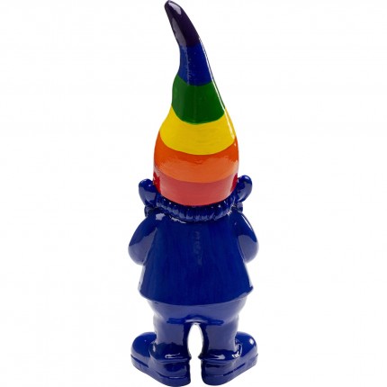 Decoratie gnoom blauw regenboog 21cm Kare Design