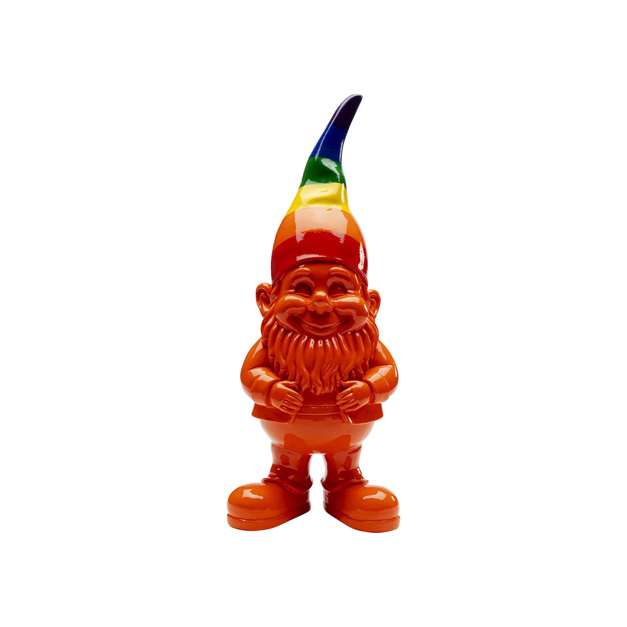 Figurine décorative Gnome Standing Rainbow orange