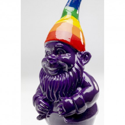 Deco gnome purple rainbow 11cm Kare Design