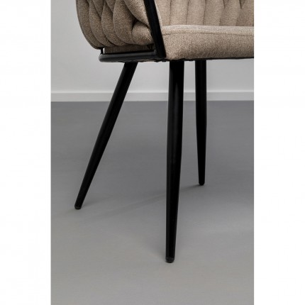 Chair with armrests Dean beige Kare Design