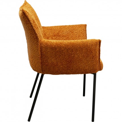 Chair with armrests Selma orange Kare Design