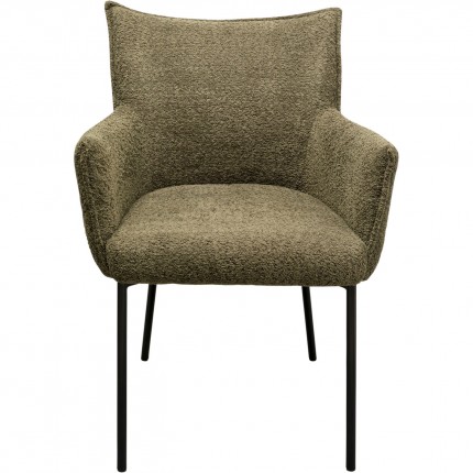 Chair with armrests Selma green Kare Design