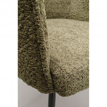 Chair with armrests Selma green Kare Design