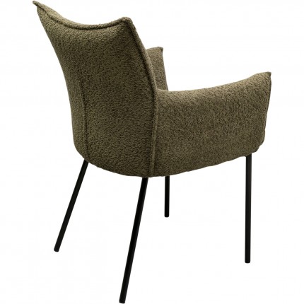 Chair with armrests Selma green Kare Design