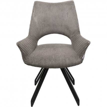 Swivel chair Rich cord grey Kare Design