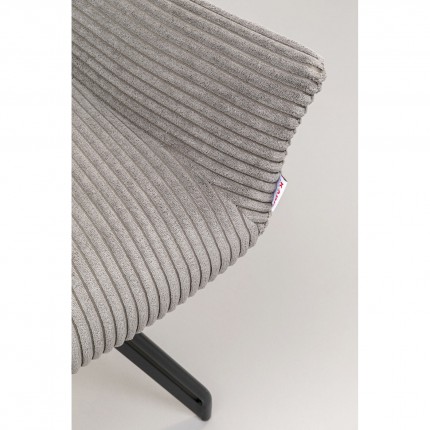 Swivel chair Rich cord grey Kare Design