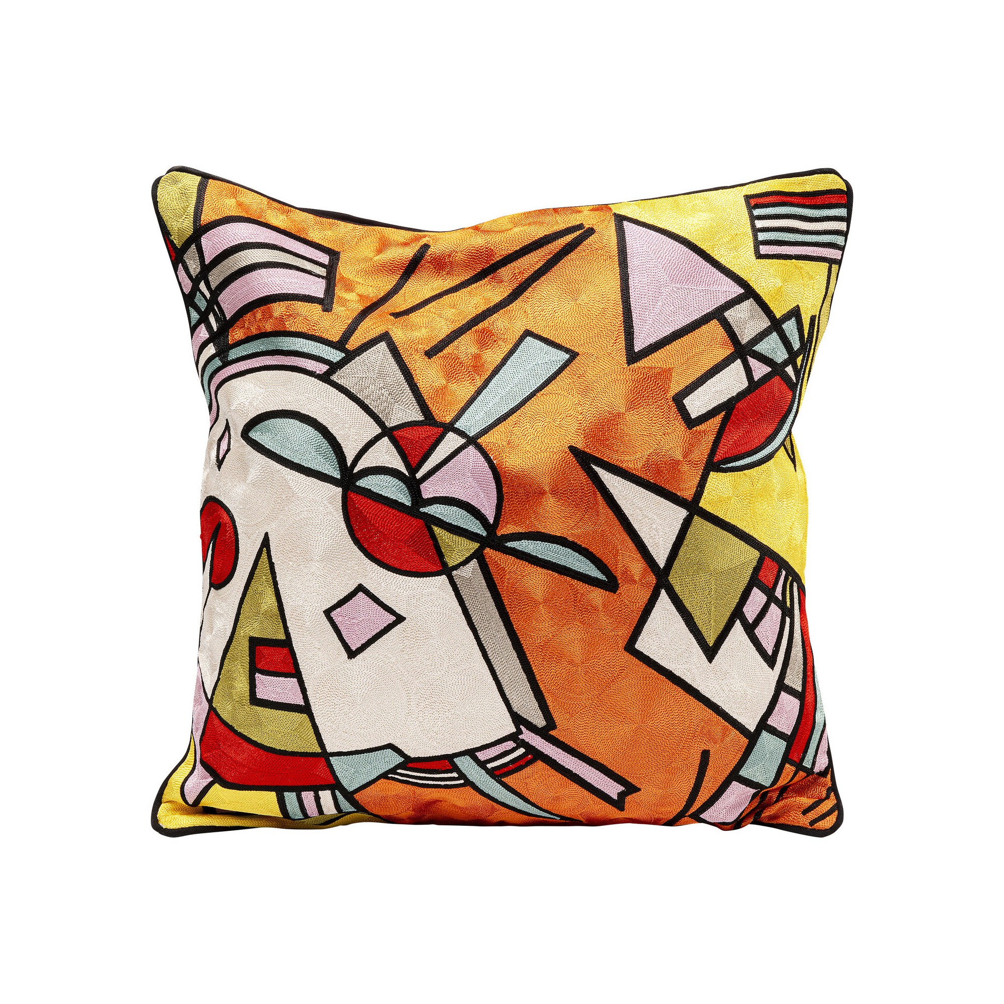 Coussin Art Line orange 50x50cm