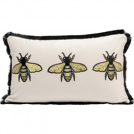 Cushion white three bees Kare Design