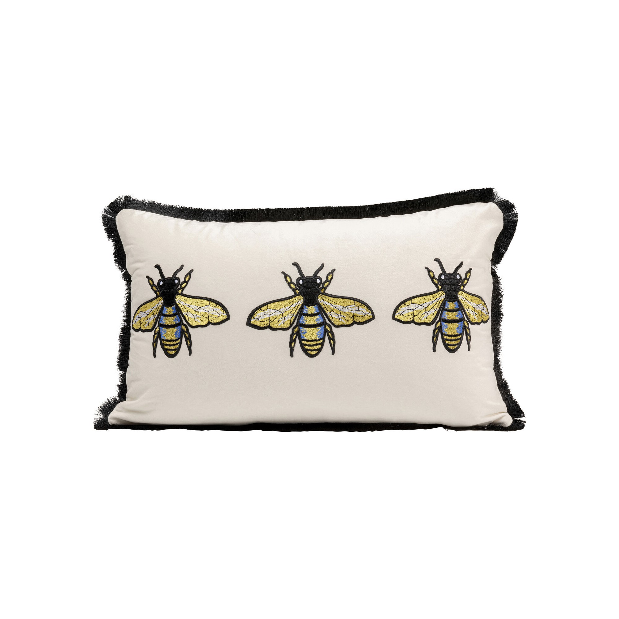 Coussin Bees blanc 50x30cm