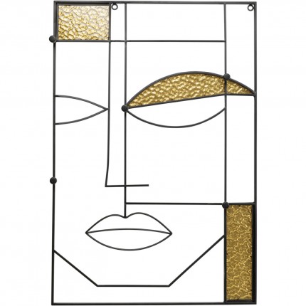 Wall Coat Rack Art Face man 90x61cm Kare Design