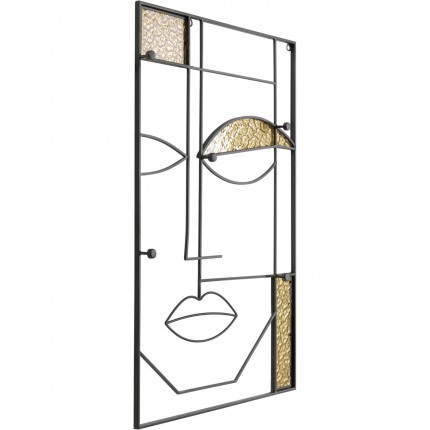 Wall Coat Rack Art Face man 90x61cm Kare Design