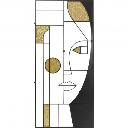 Wall Coat Rack Art Face woman 200x91cm Kare Design