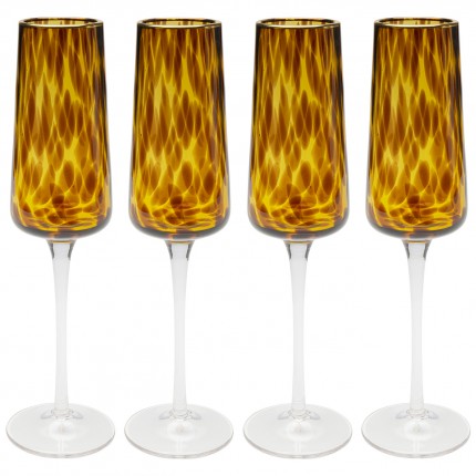 Champagneglazen Caramel (4/set) Kare Design